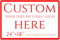 Custom Sign, personalized metal sign，Aluminum Weatherproof Metal Sign Multiple Sizes, Reflective double-sided,Customize for Business, Workplace, office, Home, Delivery Signs(24 * 18 Inch)