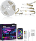 RGB COB LED Strip Light, 16.4ft Led COB Light Strip with Remote, Dimmable Smart App, Color Changing Music Sync, Smart Indoor RGB Led Lights for Bedroom, Home Decor, Party