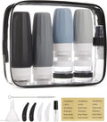 BAGSMART 18 Pack TSA Approved Travel Bottles for Toiletries, Leak Proof Silicone Travel Size Containers Bottles for Shampoo, Grey