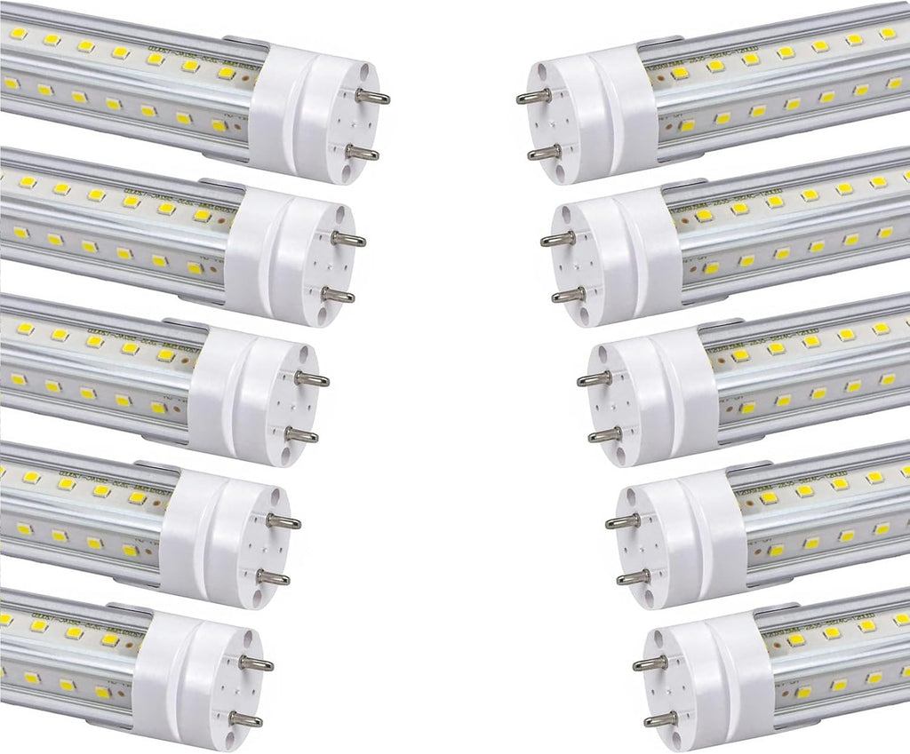 T8 LED Tube Lights 4ft,f40t12 Fluorescent Bulb Replacement,36W 3600lm,Daylight White 5000K,G13 4ft LED Bulbs,T12 Fluorescent Light Bulbs 48inch,Dual-Ended Power,Ballast Bypass,Pack of 10