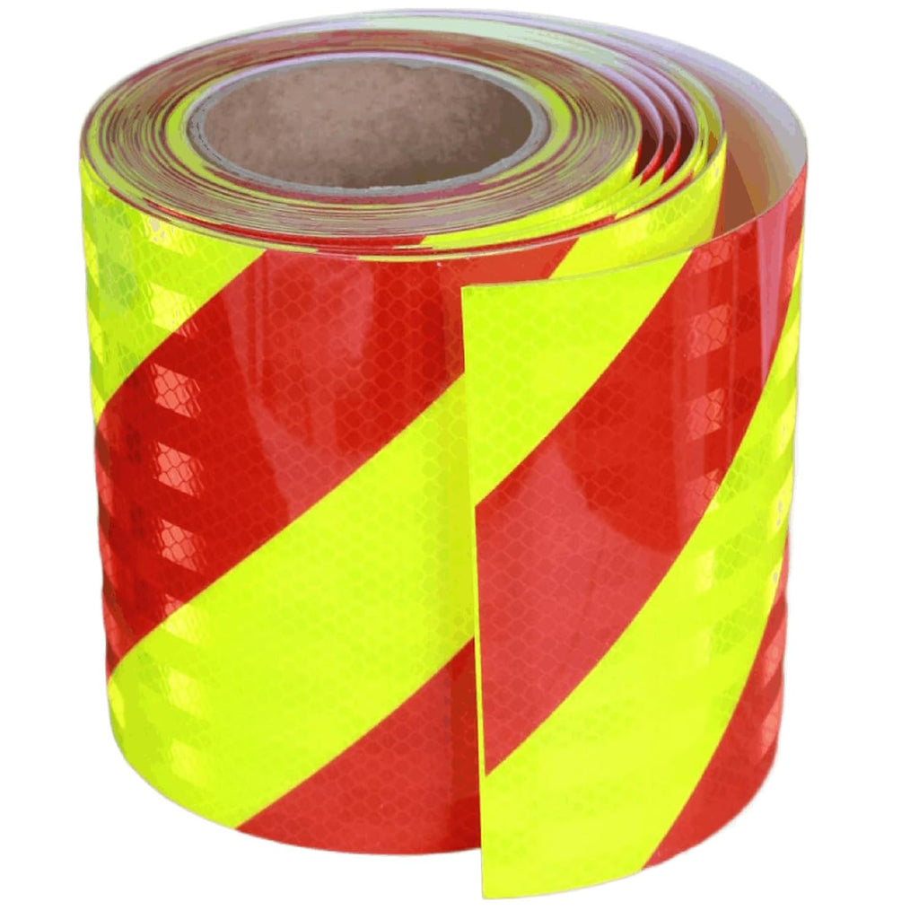 Non Fading Reflective Tape Outdoor Waterproof 6 inch Wide for Truck, High Visibility Warning Safety Industrial Marking Tape (68 feet)