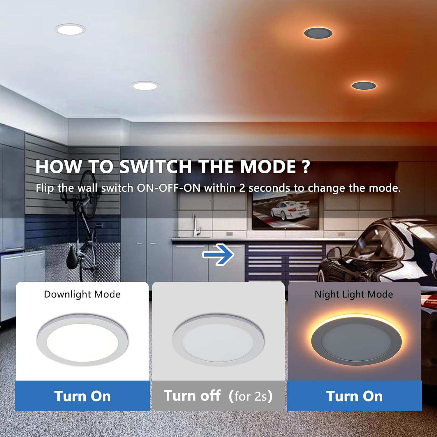 CycevSun 12 Pack 8 Inch LED Recessed Lighting with Night Light, Canless Wafer Downlight Ultra Thin, Dimmable & 5CCT Selectable, 15W, 1350LM, ETL, 120-277V, 8.2Inch Cutout