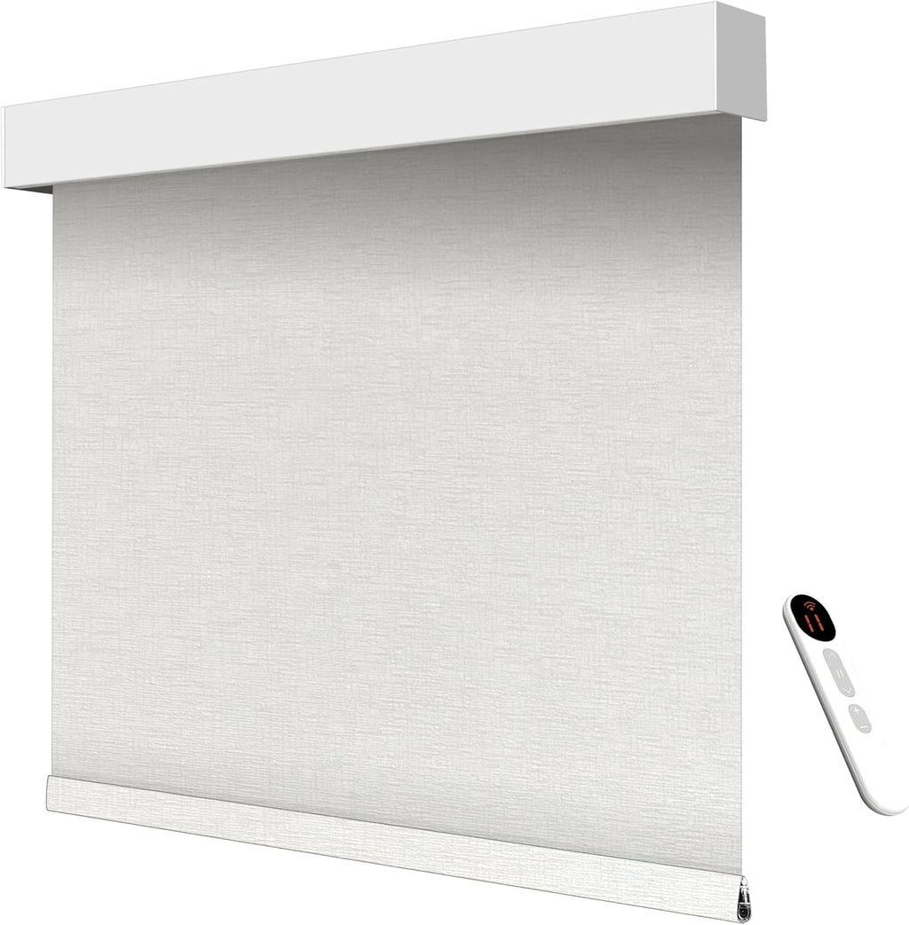 Smart Motorized Blinds – 70% Blackout Roller Shades with Remote, Alexa/Google Home/Siri Control, Matter Compatible, Wireless Rechargeable Battery, Custom Sizes for Windows & Sliding Doors