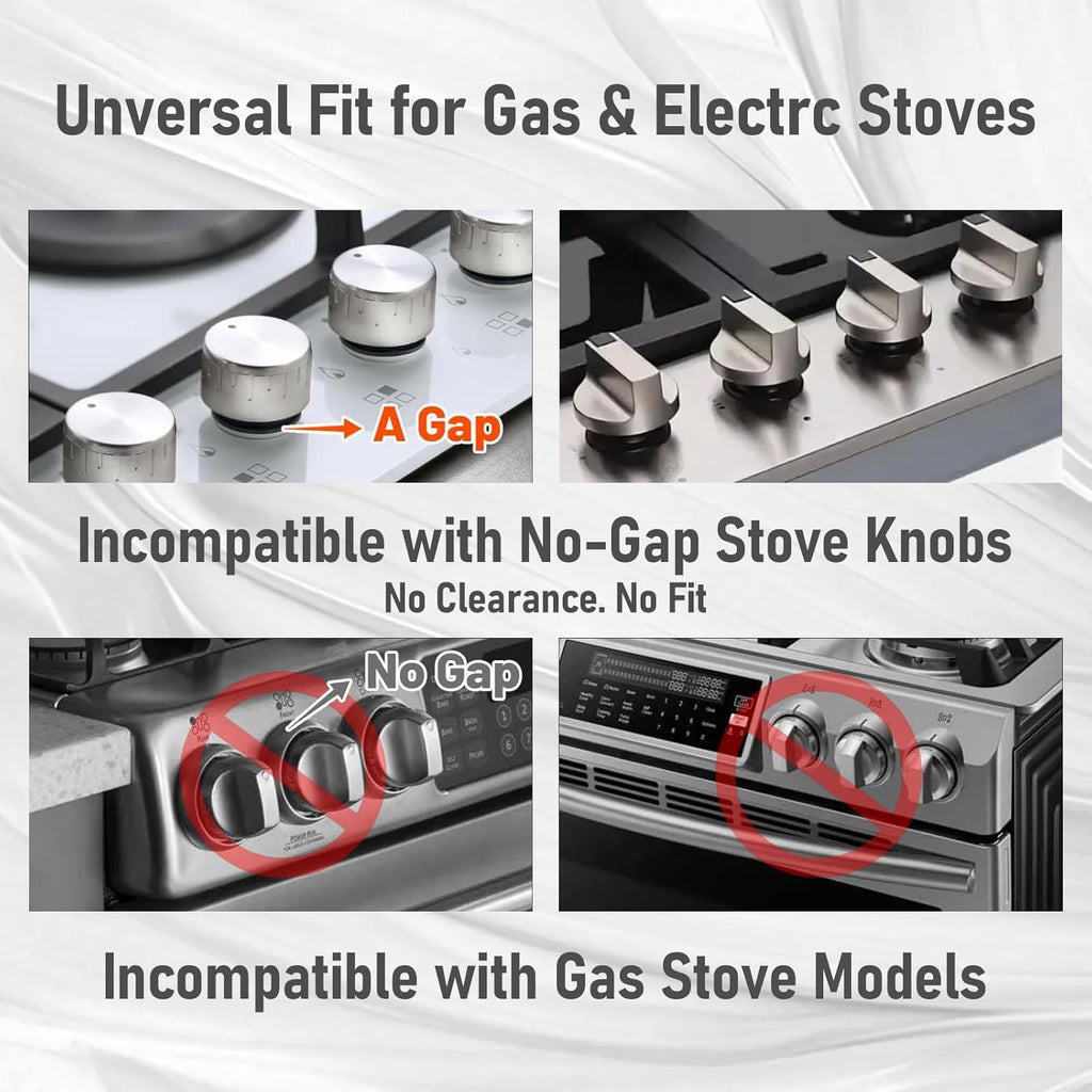 Stove knob Safety Covers for Child Upgraded Unlock Universal Size with Adult Two-Finger, Dual-Key Press Gas Stove Knob Locks Water Resistant Oil Resistant and High Temperature Resistant（5+1 Pack.）