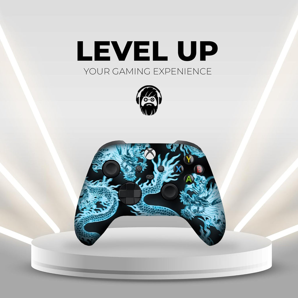 DreamController Neon Dragonns Custom X-box Controller Wireless compatible with X-box One/Series X/S Proudly Customized in USA with Permanent HYDRO-DIP Printing (NOT JUST A SKIN)