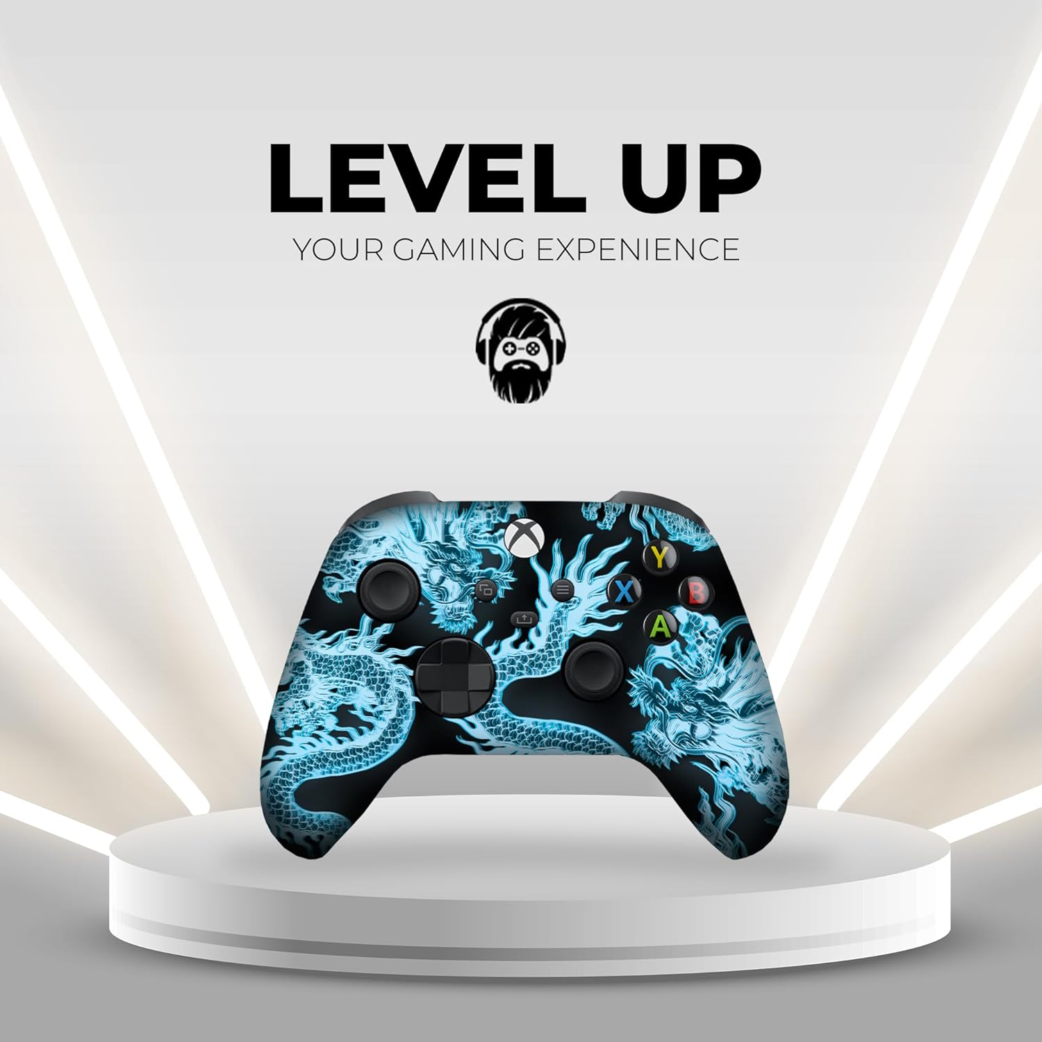 DreamController Neon Dragonns Custom X-box Controller Wireless compatible with X-box One/Series X/S Proudly Customized in USA with Permanent HYDRO-DIP Printing (NOT JUST A SKIN)