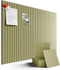 Large Felt Bulletin Board 48" x 36" Cork Board Alternative-12 Pack with 70 Safe Removable Adhesive Tabs, Cork Boards for Walls Cork Board for Home Office Classroom Pin Board (Olive Green)