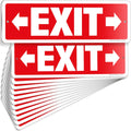 iSYFIX Exit Signs 12 Pack 12x4 Inch with Directional Right & Left Arrows - Rust Free Aluminum, Laminated for UV, Weather, Scratch Resistance - Ideal for Offices, Schools, Theaters, Restaurants