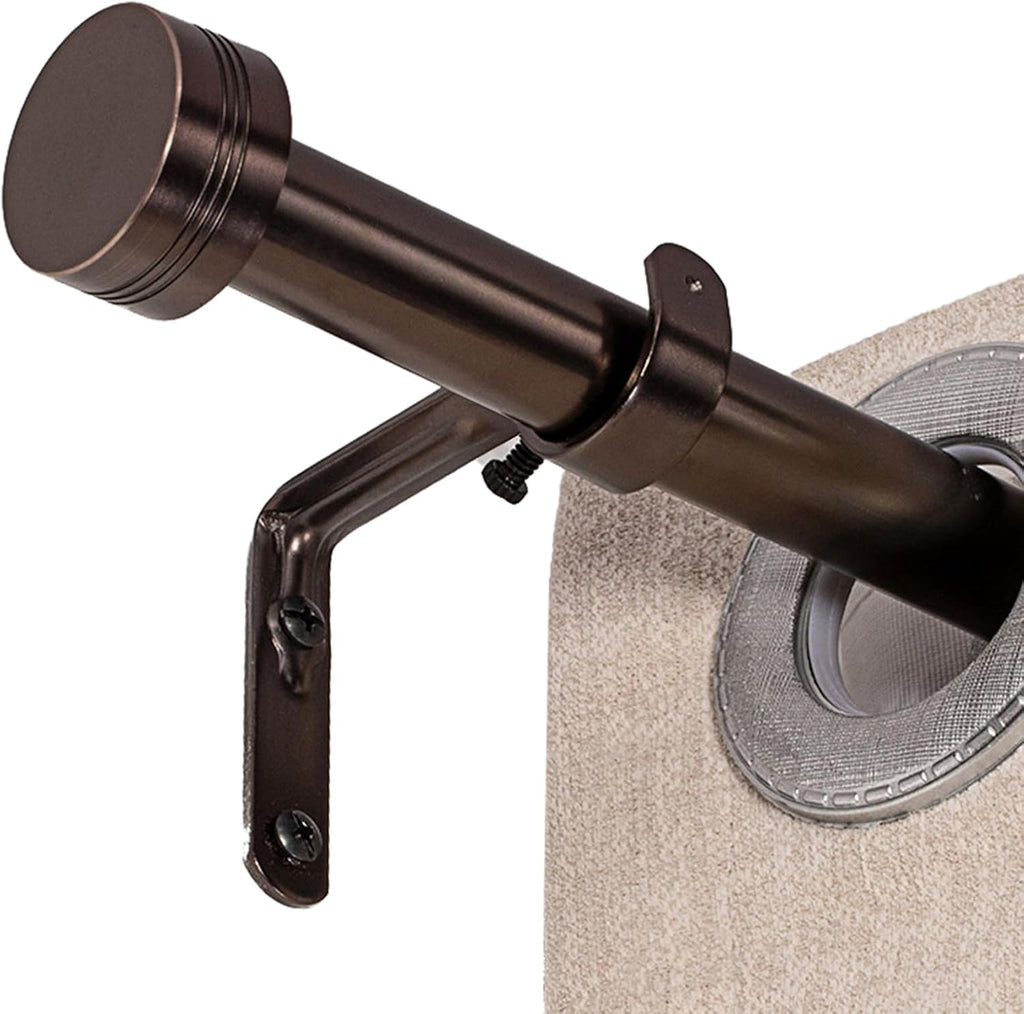 Adjustable Curtain Rods-18 to 88 Inches,1 Inch Modern Metal Drapery Rods, Adjustable Heavy Duty Curtain Pole with Simple End Caps