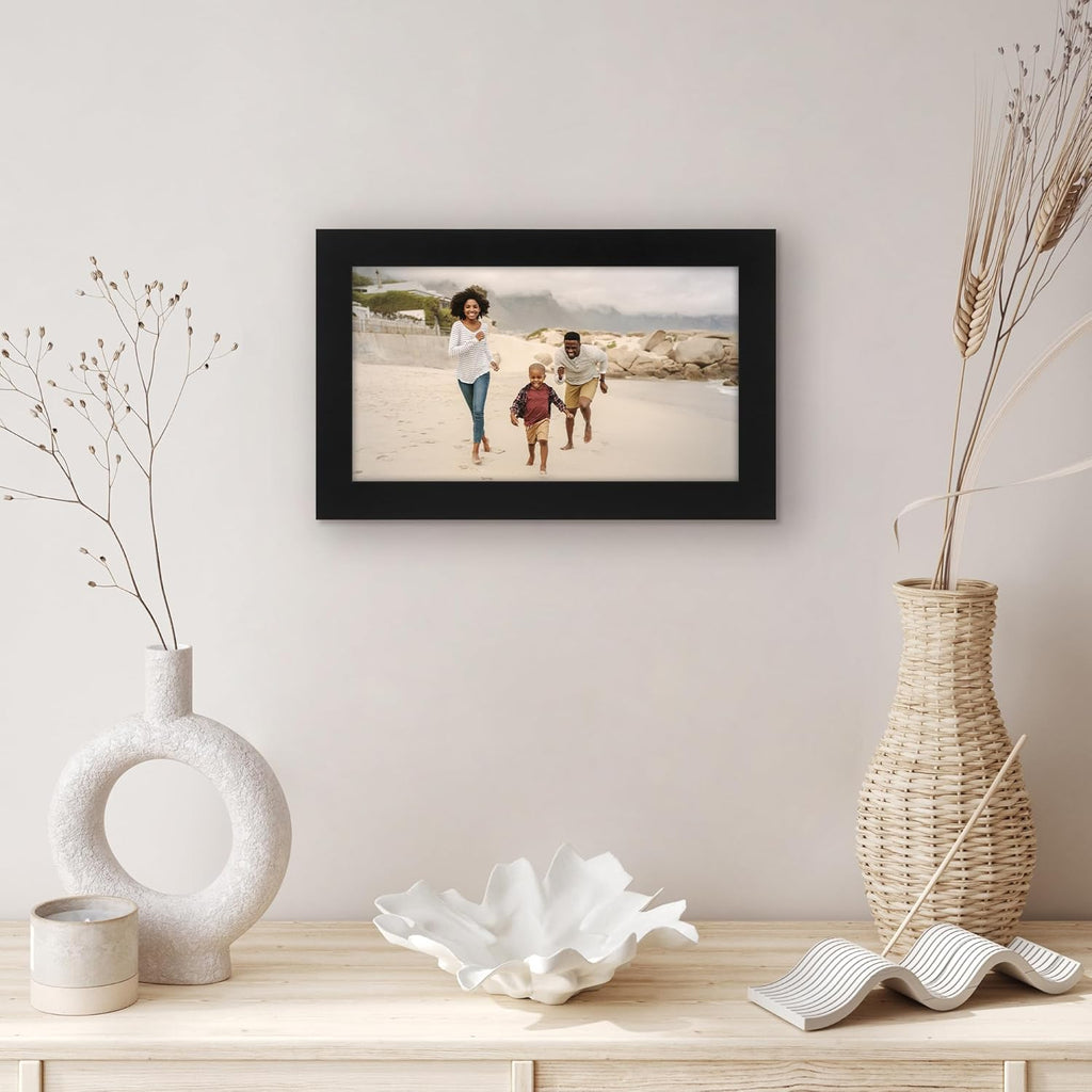 Americanflat 5x9 Picture Frame with Shatter-Resistant Glass - Signature Collection - Gallery-Style Frames Made of Engineered Wood - Photo Frame for Tabletop and Wall Display - Black