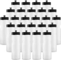 50 Strong Sports Water Bottles – Reusable 22 oz BPA-Free Plastic Bottles with Pull Top Cap – Made in USA – Top Rack Dishwasher Safe – Fits Most Bike Cages Brand