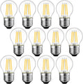 LVWIT G14 LED Filament Globe Bulb 4.5W(60W Equivalent), Dimmable 2700K Warm White Light E26 Screw Base, Decorative Edison Light Bulb, UL-Listed(12-Pack)