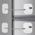 Refrigerator Lock, Combination Lock for Refrigerator Cabinets, Drawers, Heavy Duty Fridge Lock, Easy Install No Keys Needed (White-2Pack)