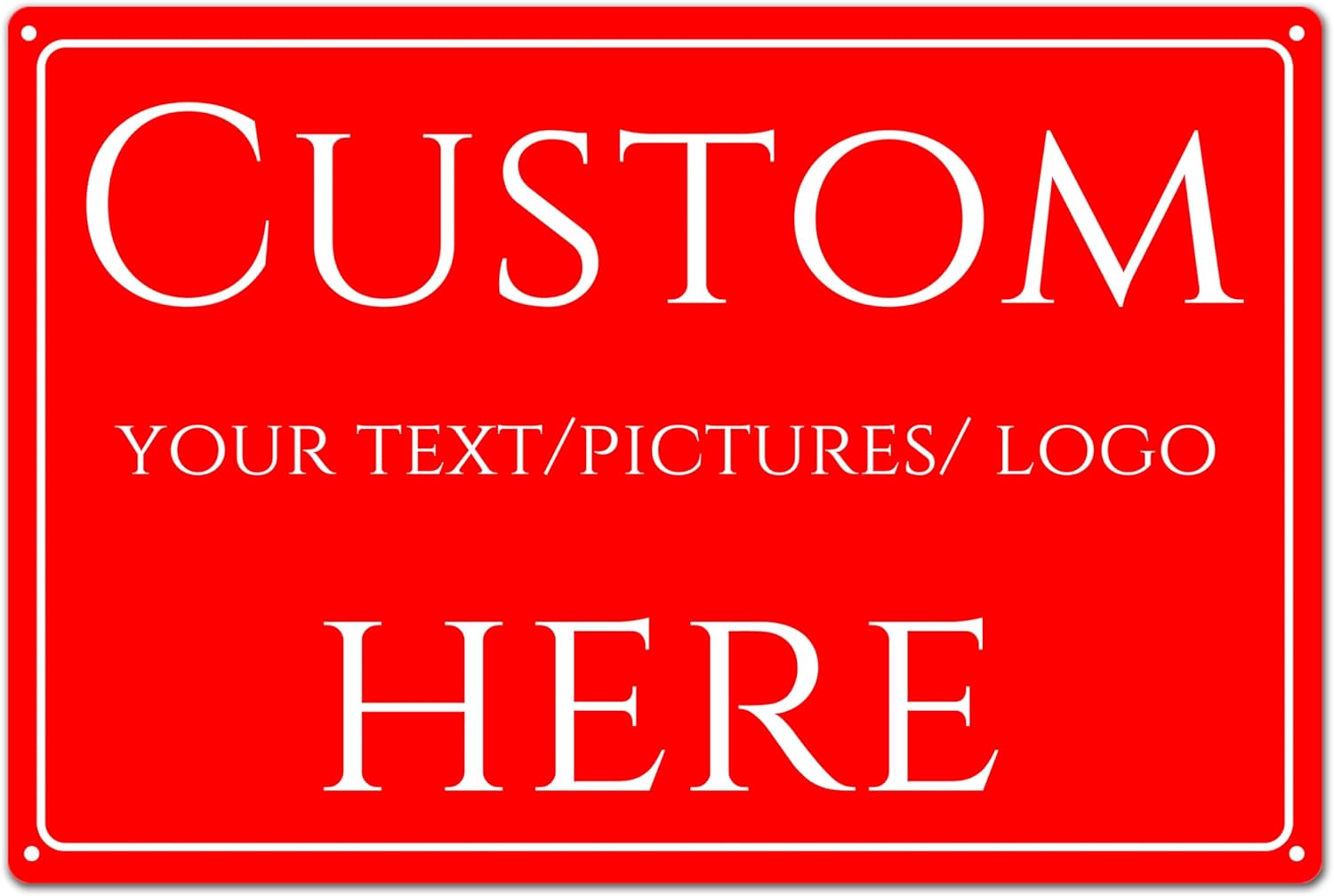 custom metal signs, Custom Metal Signs PersonalizedDouble-sided ，reflective，Aluminum Weatherproof Metal Sign Multiple Sizes,Business, Workplace, office, Home, Delivery Signs(16 * 12 Inch)