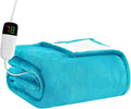 BOMOVA Heated Electric Blanket Throw Size - 50 x 60 Heating Blanket with 10 Heating Levels & 8 Hours Auto Off, Warm Flannel Blanket, Christmas Birthday Gifts for Women