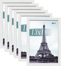 VCK 13x19 Picture Frames white Set of 6, Wide Border Wood Poster Frame, Multi-Directional Display Family Photos, Office Prints, Studio/Gallery Artwork, Woodgrain Series, Wall Hanging