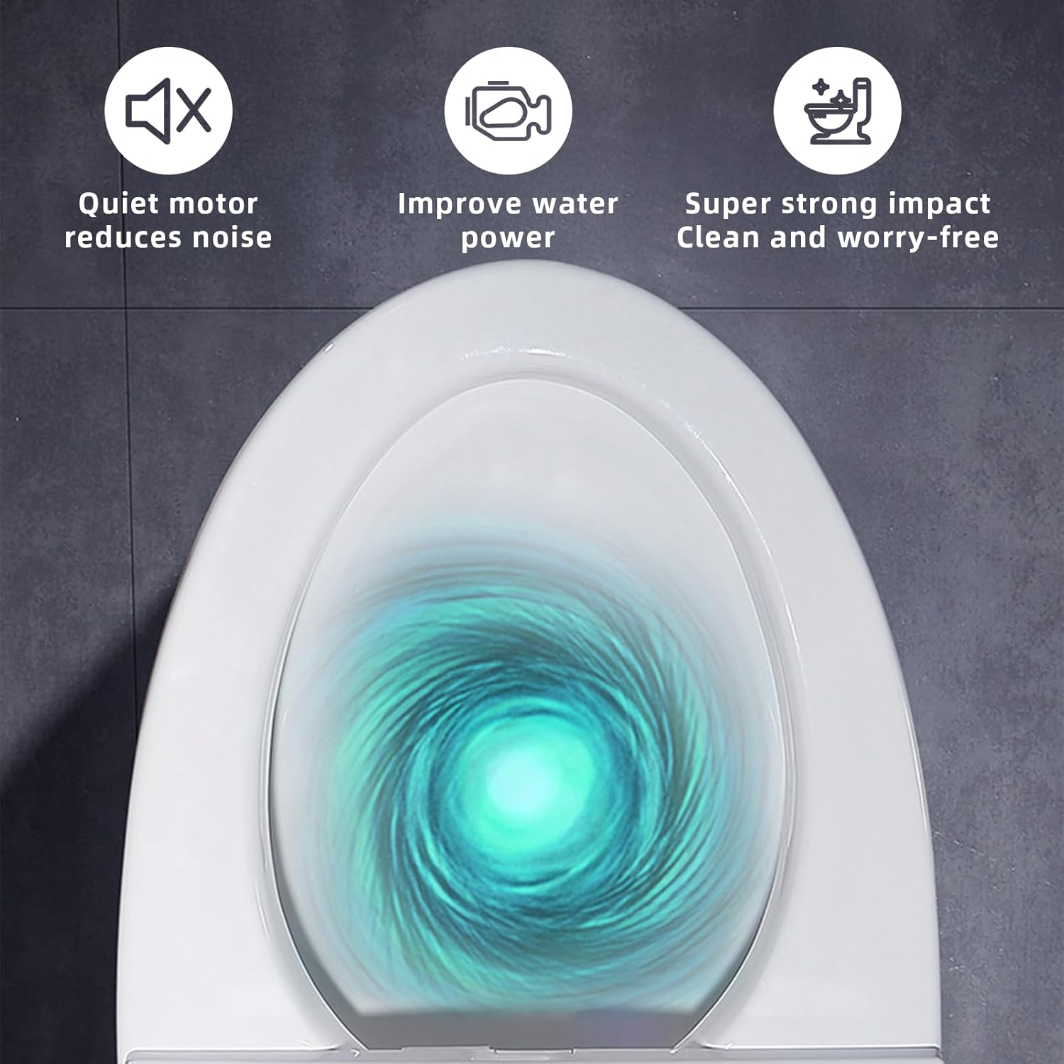 Smart Toilet with Built-in Bidet, Tankless Toilets for Bathroom, Instant Warm Water Sprayer and Dryer, Heated Seat toilet with LED Display