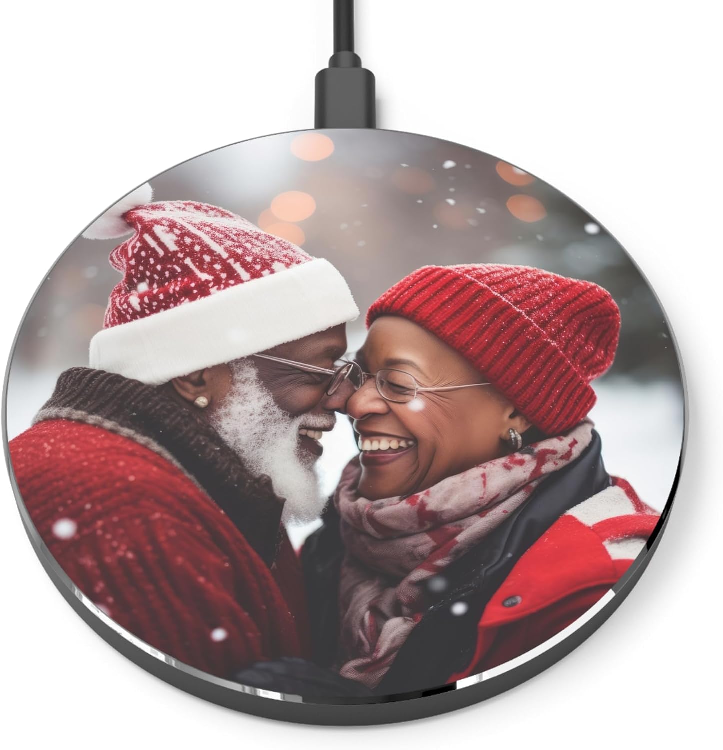 Keepsake Wireless Charging Pad, Custom Photo & Logo Design, Personalized 15W Phone Charger for Christmas or Any Occasion Gift