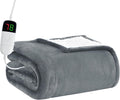 BOMOVA Heated Electric Throw Blanket - 50" x 60" Heating Blanket with 10 Heating Levels & 8 Hours Auto Off, Warm Flannel Blanket, Christmas Birthday Gifts for Women