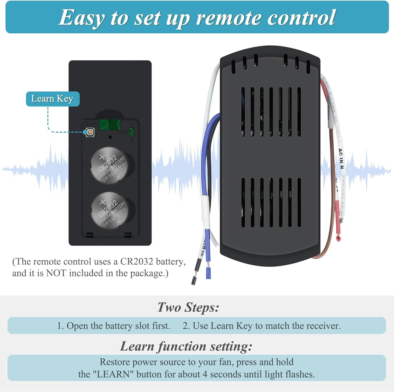 Universal Smart WiFi Ceiling Fan Remote Control Kit, Ceiling Fan Control and Dimmer Light Switch, Compatible with Alexa, Google Assistant and Smart Life App, 3 Speed, Timing, Remote Control