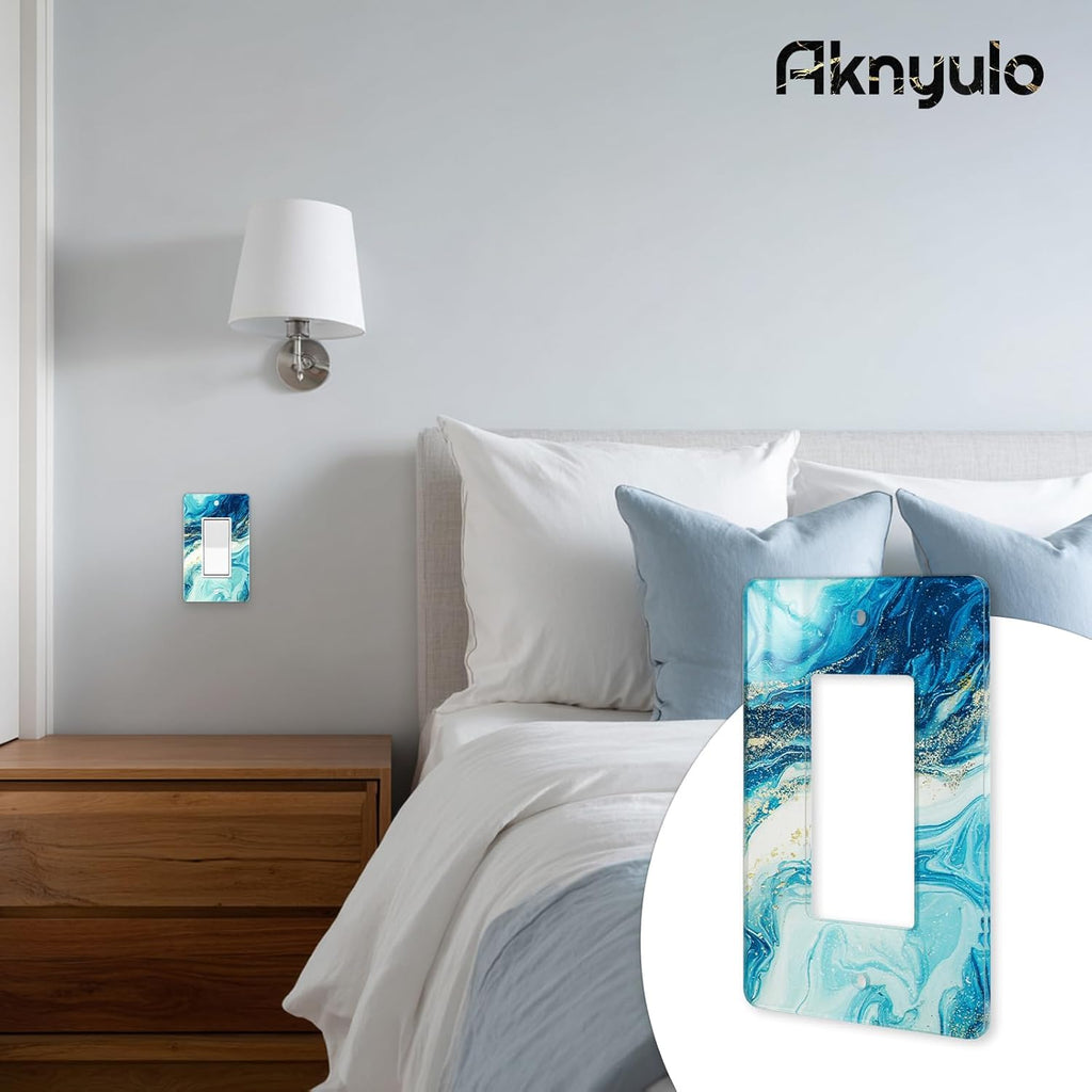 Elegant Marble Bedroom Acrylic Light Switch Plates Outlet Covers Durable Wall Plate Acrylic Switch Plates And Outlet Covers Decorative Plates