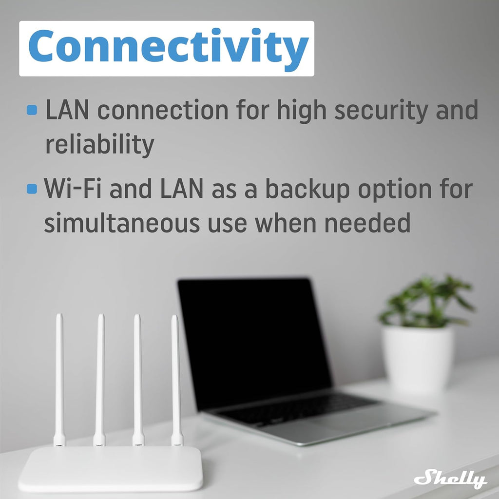 Shelly Pro 3 | Wi-Fi & LAN, 3-Channel Smart Relay | Home & Facility Automation | Compatible with Alexa & Google Home | iOS Android App | Lights Automation | Controller for Motorized Valve