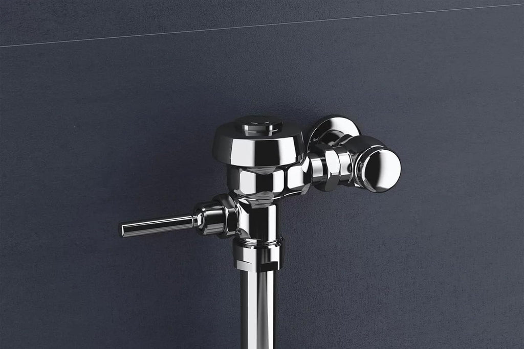 Sloan Royal 186 Exposed Manual Urinal Flushometer, 0.125 GPF Flush Valve - Single Flush, Non-Hold-Open Handle, Fixture Connection Top Spud, Polished Chrome Finish, 3912633