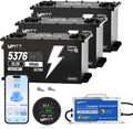 WattCycle 48V 105Ah Golf Cart Batteries 3 Pack, 48V Lithium Battery 250A BMS with 15A Charger, LiFePO4 Battery 15000+ Deep Cycles, IP65 Waterproof Marine Batteries, Built-in Bluetooth, Perfect for RV