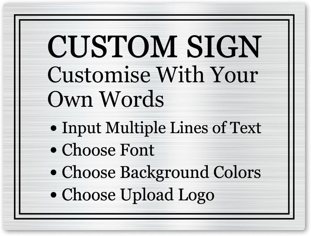 Custom Office Signs, Business Sign, Offices Name Plates for Doors, Personalized Signs with Text Logo Image For Garden Office Business Home Farm Bar, Customizable Make Your Own Sign, Custom Message Board, Personalized Engraved Plaque