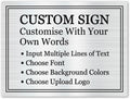 Custom Office Signs, Business Sign, Offices Name Plates for Doors, Personalized Signs with Text Logo Image For Garden Office Business Home Farm Bar, Customizable Make Your Own Sign, Custom Message Board, Personalized Engraved Plaque