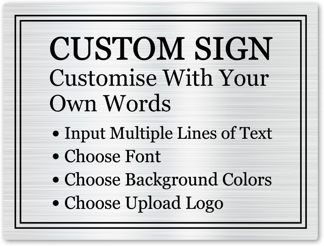 Custom Office Signs, Business Sign, Offices Name Plates for Doors, Personalized Signs with Text Logo Image For Garden Office Business Home Farm Bar, Customizable Make Your Own Sign, Custom Message Board, Personalized Engraved Plaque