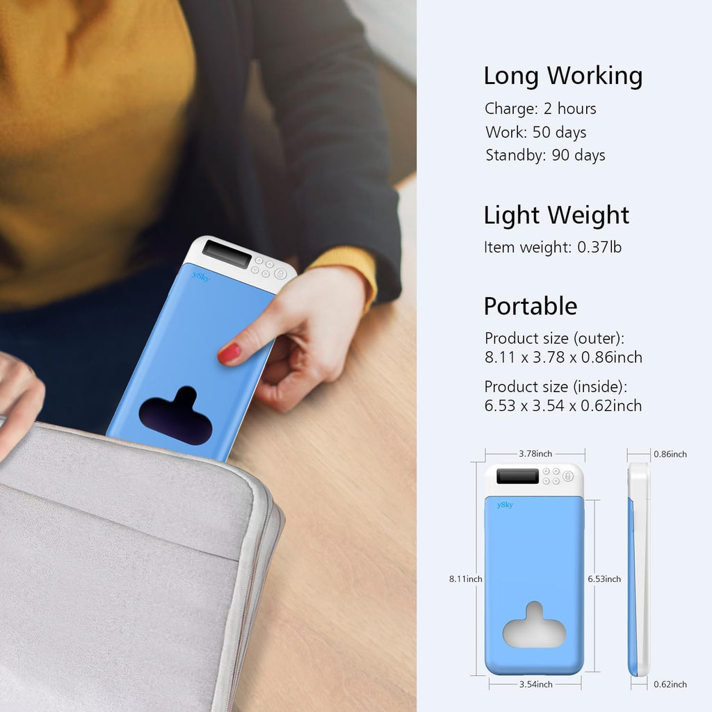 ySky Phone Lock Box with Timer,Portable Time Phone Lock Box for iPhone and Android Phones, Self-Control Timer Phone Locker to Help Kids,Students Focus Back