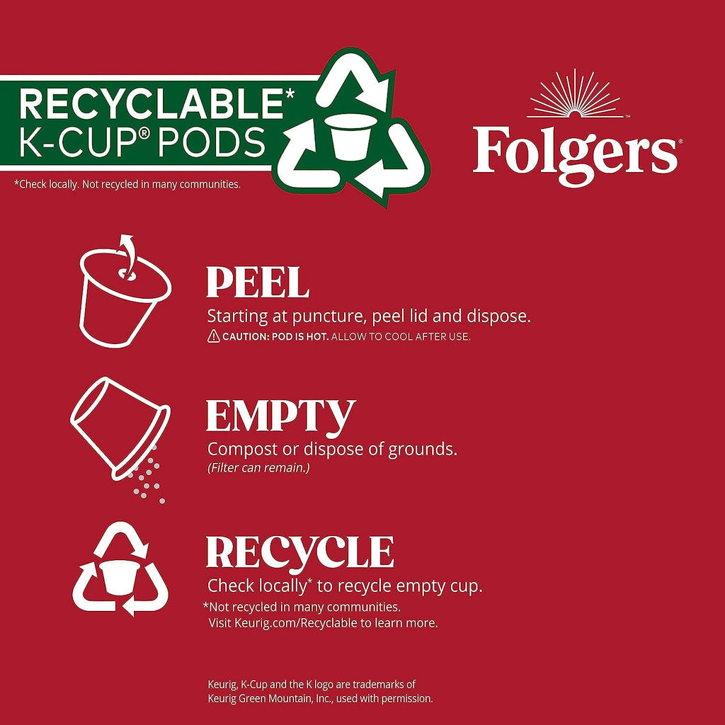 Folgers Breakfast Blend Mild Roast Coffee, 12 Keurig K-Cup Pods