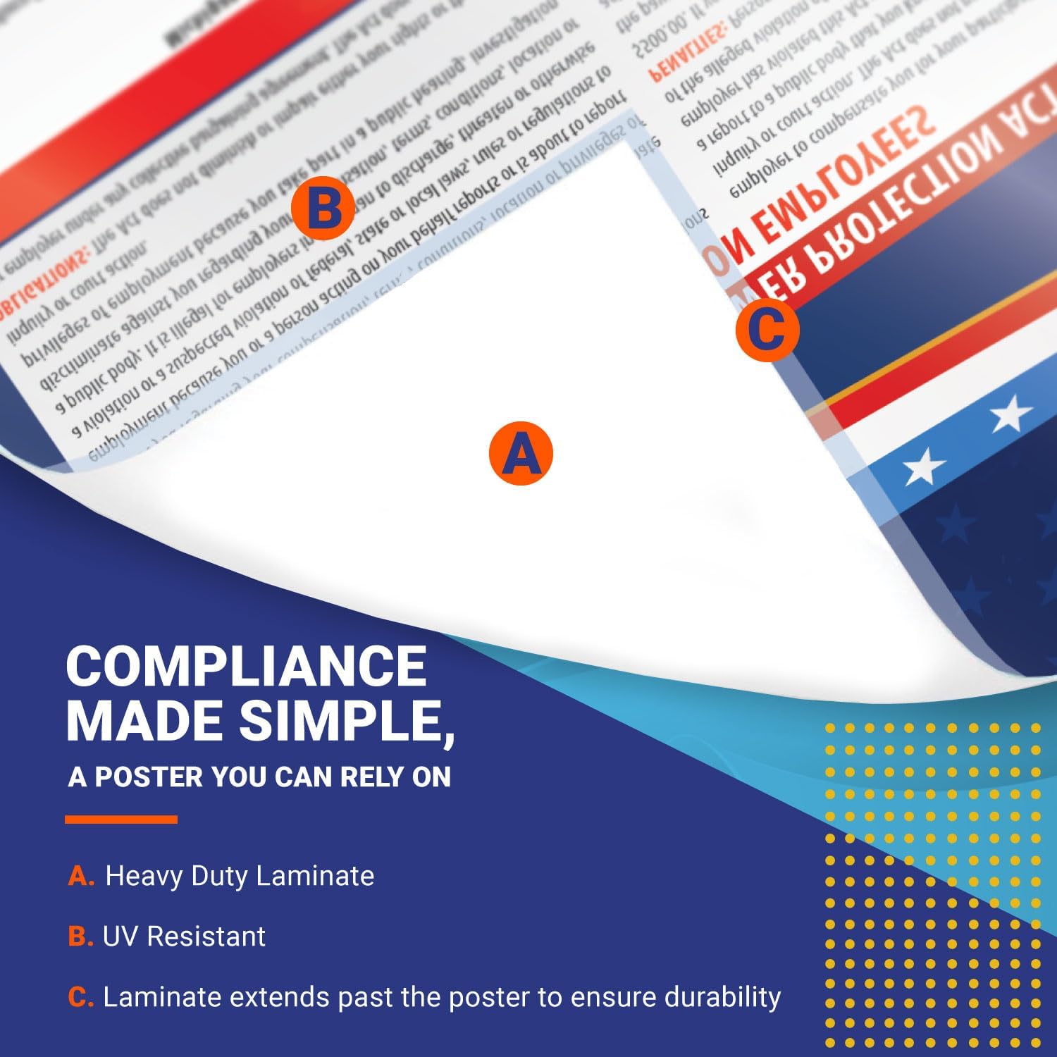 2025 Washington State and Federal Labor Law Poster - OSHA Workplace Compliant - Mandatory Regulations Posting for Employees - All-in-One Required Compliance Posting 16" x 40" - Laminated (English Poster)