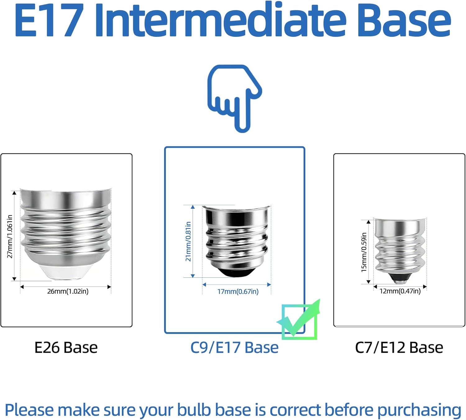 2.5 Inch E17 Intermediate Base LED Filament Bulb 360 Lumens, 2700K Soft White Dimmable Appliance Bulb AC 120V, UL Certified T8 Microwave Light Bulbs Under Hood for Refrigerator Stove 4Pack