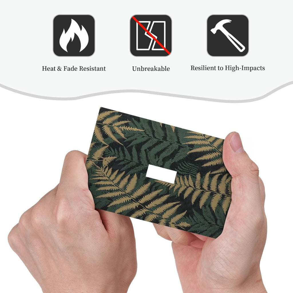 Decorative Light Switch Cover Botanical Fern Green Leaf Forest 1 Gang Single Toggle Device Electrical Faceplate Switchplates Decorator Outlet Wall Plate For Bed Room Home Decor