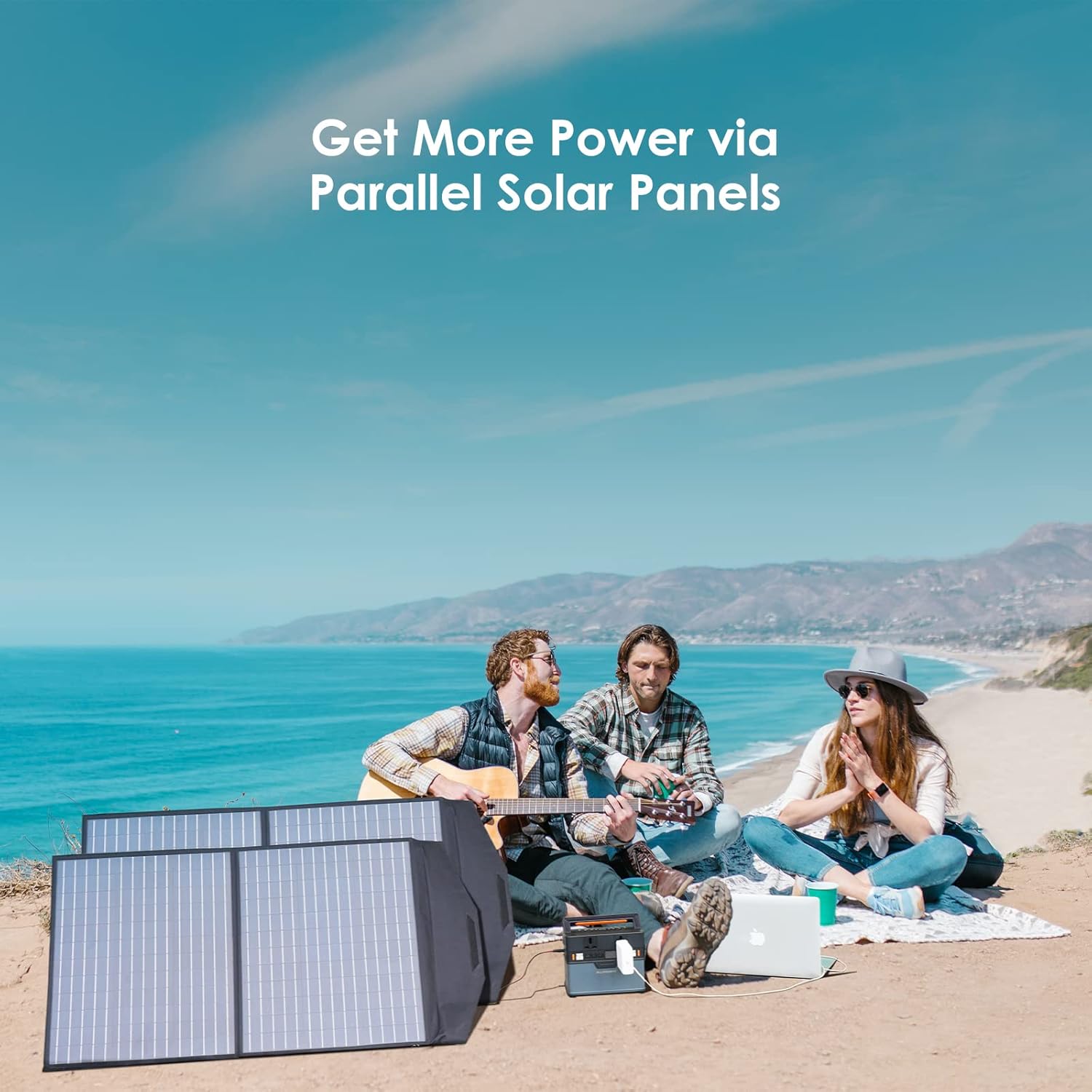ALLPOWERS SP027 100W Foldable Solar Panel, 23% Efficient IP67 Waterproof for Power Station, Camping, RV & Home Use, Compact Portable Design（SP027-100W