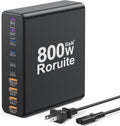 800W USB Charging Station, 120W PD GaN5 Super Fast USB C Charger Block-10 Port, Type C for PC Laptop MacBook Pro/Air Charger Compatible with iPhone 17 16 15 14 13 12 Pro Max, iPad, Galaxy (Black)