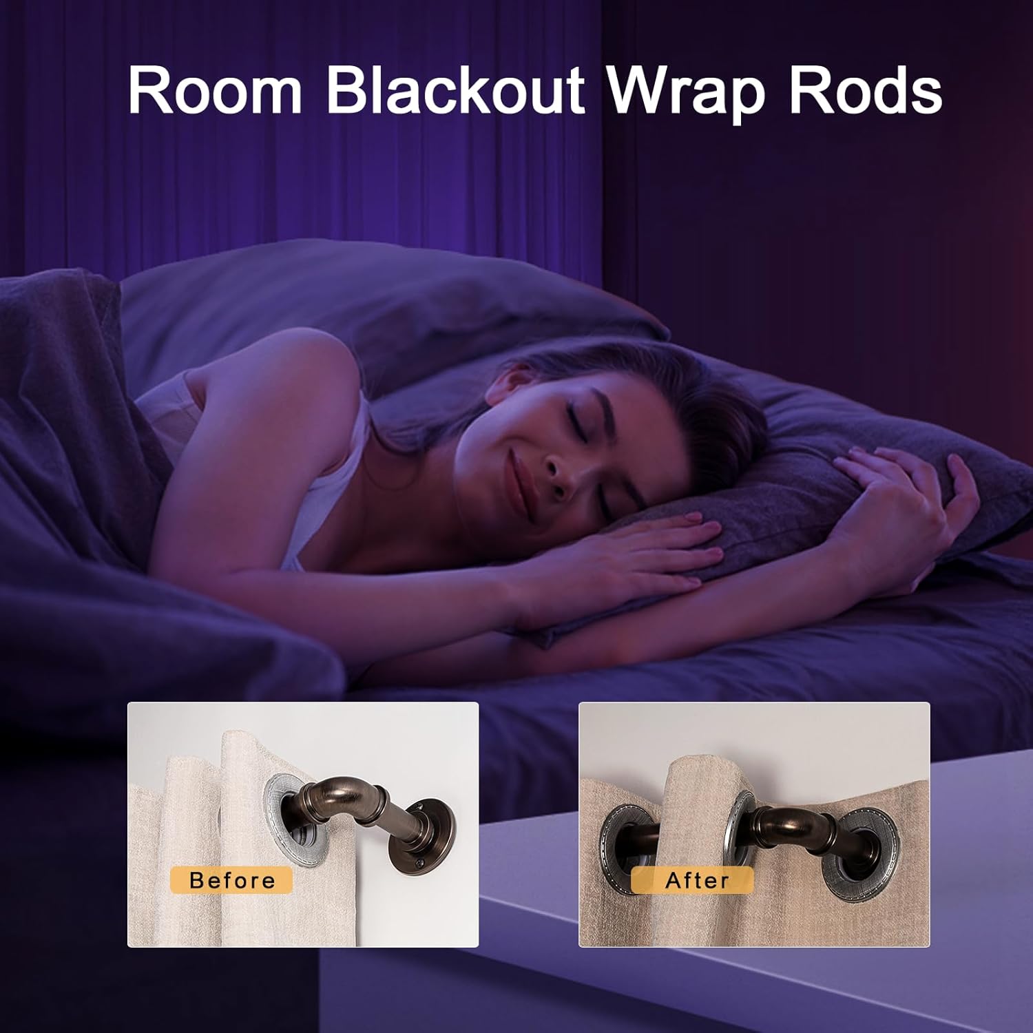 Industrial Curtain Rods 18 to 88 in,Wrap Around Rods, Adjustable Curtain Pole,1 in Diameter Pipe Wall or Ceiling Mounted,for Living Room(Brushed Crimson Black18” to 88”)