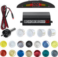 Parking Sensor Kit Backup Sensor Kit Reverse Sensor for Car 18 Color Options for Probes Adjustable Alarm Volume Professional Sensore de Reversa para Carro Safe Driving Assistant（White）