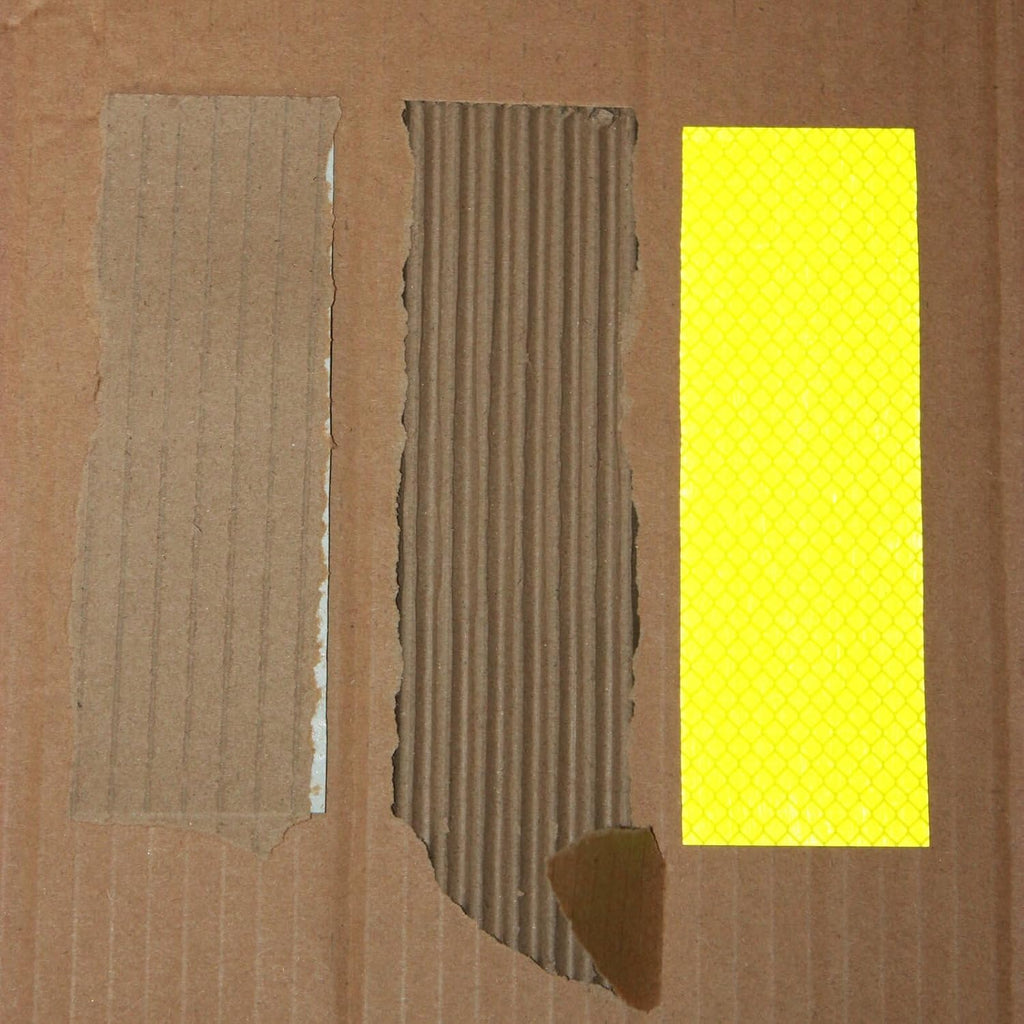 Non Fading Fluorescent Yellow Reflective Stickers 2 inch X 6 inch, Outdoor Waterproof High Visibility Safety Adhesive Reflector (100 Pcs)