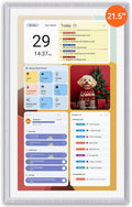 ApoloSign 21.5" Digital Calendar: Dual Mode Calendars with Google Play & Multi-calendar Sync, Electronic Planner & Chore Chart, Smart Touchscreen, Interactive Display for Family Schedules (Gray Wood, 21.5-inch)
