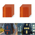 Non Fading Orange Reflective Stickers 3 inch X 3 inch, Outdoor Waterproof High Visibility Warning Safety Adhesive Reflector Tape (20 Pcs)