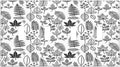 Black White Leaf Wheat Maple Leaf Plant Light Switch Covers Quad Toggle 4 Gang Wall Plate Decorative Switch Plates Electrical Faceplate for Bedroom Bathroom Decor