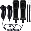 Motion Plus Wii Controllers 2Packs with Nunchucks, Wii Remote Controllers Compatible for wii and Wii U with Built in Motion Plus