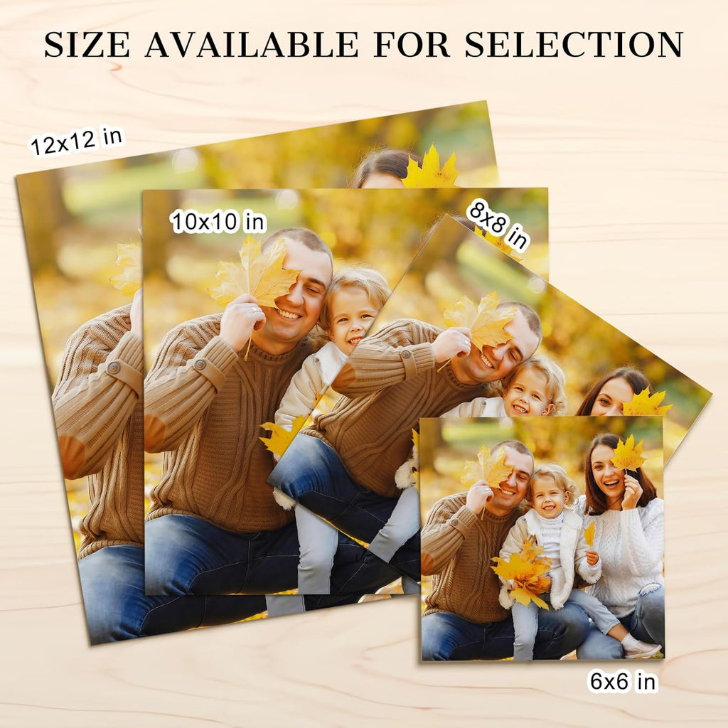 Custom Photo Frame with Stand, Personalized Picture Display, MDF and Wood Construction, Desktop Decor, Multiple Designs, Customizable Gift for Family and Friends