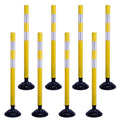 36 Inch Heavy Duty Traffic Cones 8-Pack with Spring Base - OrangeStar Reflective Safety Cones for Construction Zones, Highways, Parking Lots - Yellow Road Delineators