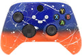 Hand Airbrushed Fade Custom Controller Compatible with Xbox Series X/S & Xbox One (Series X/S Blue & Orange White Drip)