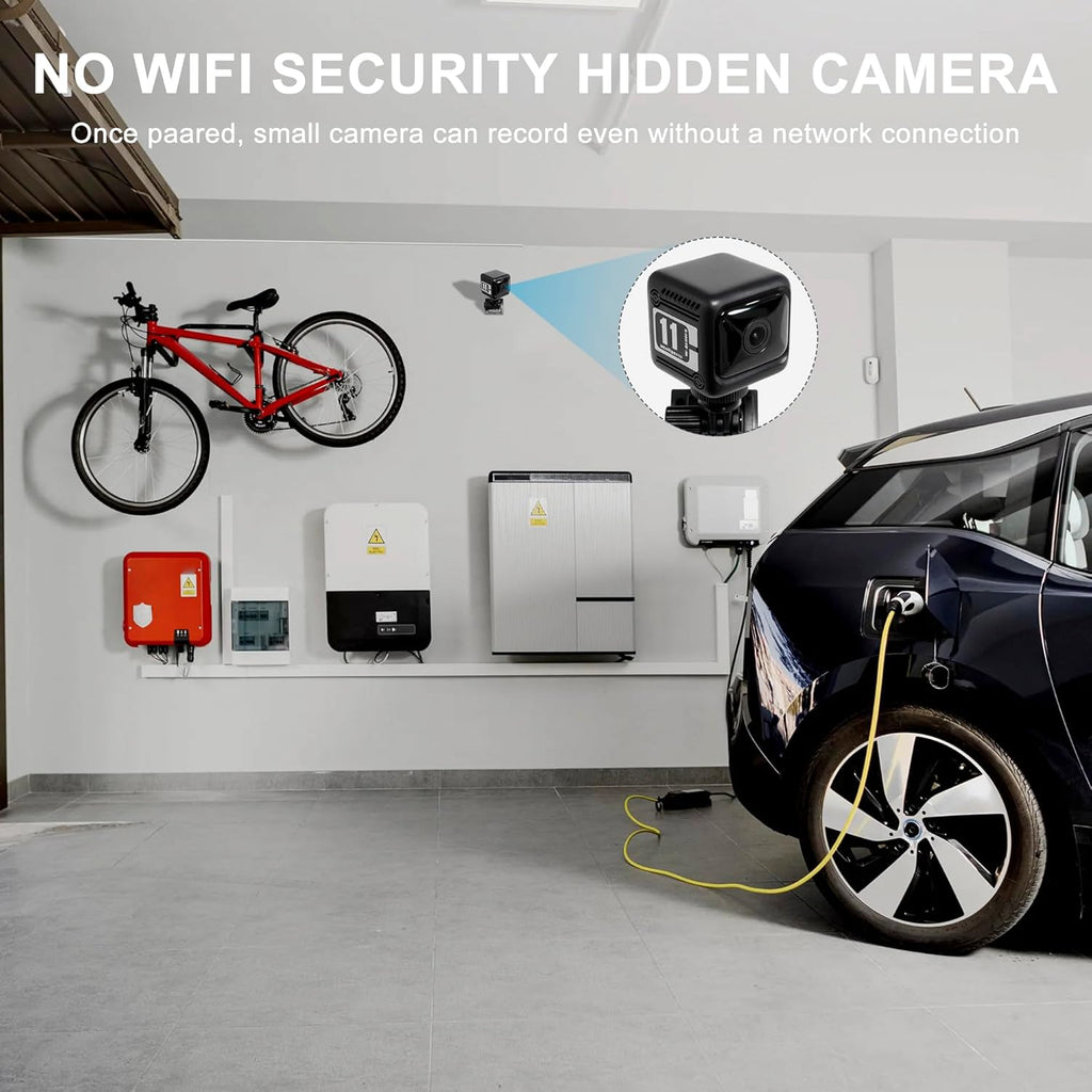 Mini Spy Cameras for Home Security, 1080P HD Security Camera No WiFi Needed, 2.4GHz, Night Vision, Wireless, Indoor Nanny Cam Hidden Camera for Bedroom, Pet, Elder, Garage