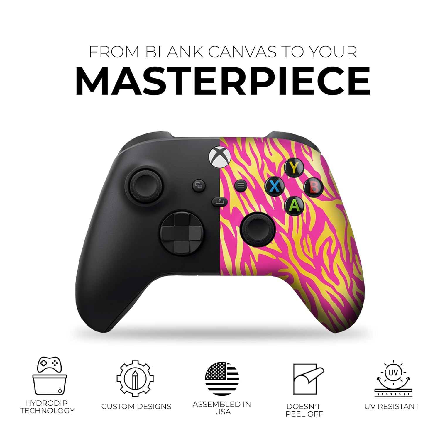 DreamController Nobility Tiggger Custom X-box Controller Wireless compatible with X-box One/Series X/S Proudly Customized in USA with Permanent HYDRO-DIP Printing (NOT JUST A SKIN).